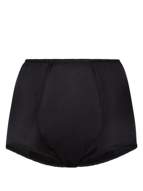 Dolce & Gabbana satin-finish high-waisted briefs - Black - zdjęcie produktu nr 1