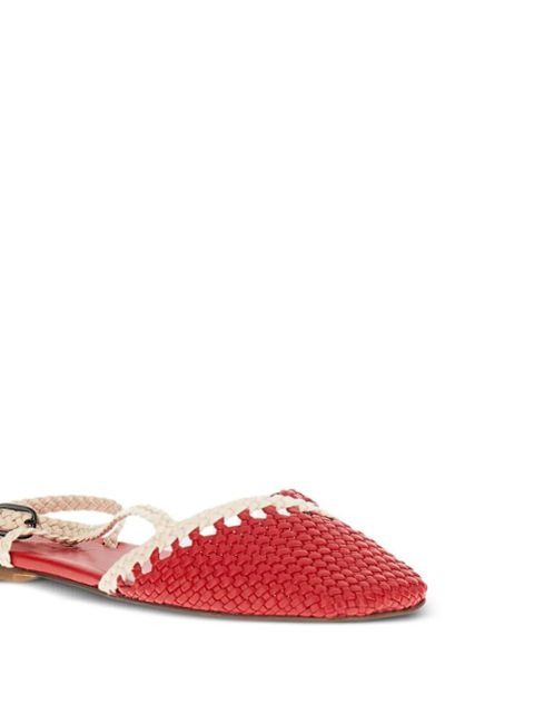 Hereu Rondaia woven buckle flat pumps - Red
