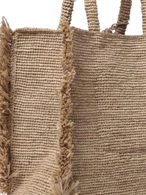 MC2 Saint Barth Colette fringed-edge tote bag - Neutrals
