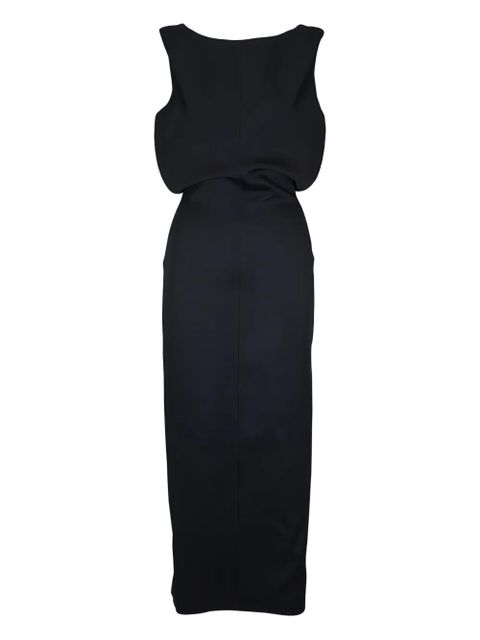 KHAITE fitted-waistband midi dress - Black - zdjęcie produktu nr 1