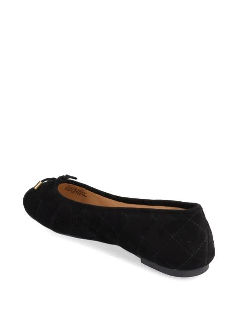 Lauren Ralph Lauren bow-detail suede ballet flats - Black