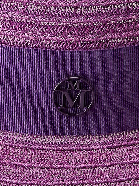 Maison Michel Virginie straw Fedora hat - Purple - zdjęcie produktu nr 2