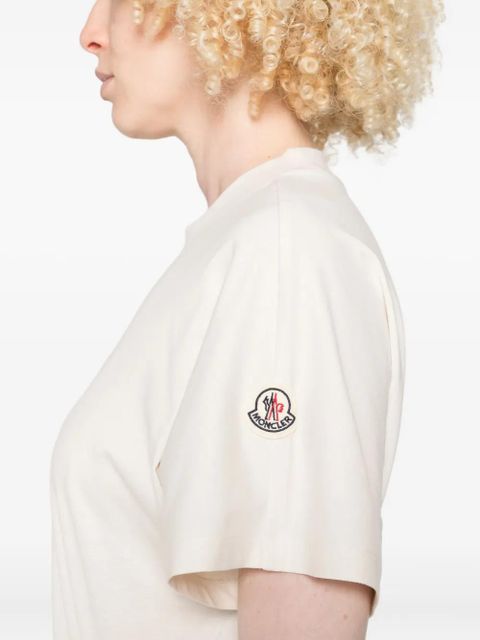 Moncler logo-embroidered T-shirt - Neutrals - zdjęcie produktu nr 2