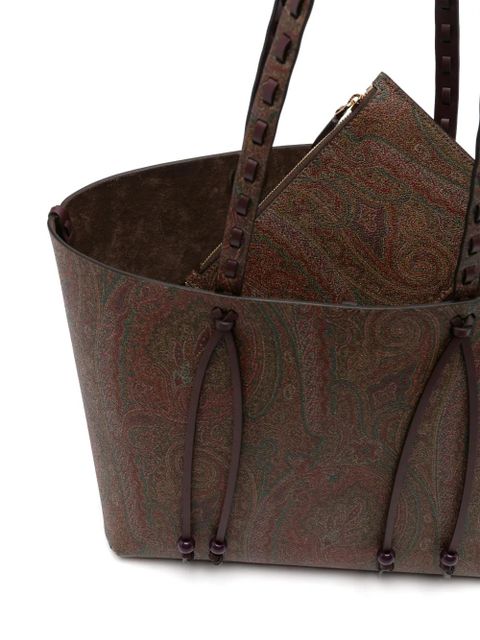 ETRO paisley-jacquard shoulder bag - Brown