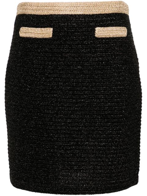 Miu Miu lamé knitted miniskirt - Black - zdjęcie produktu nr 1