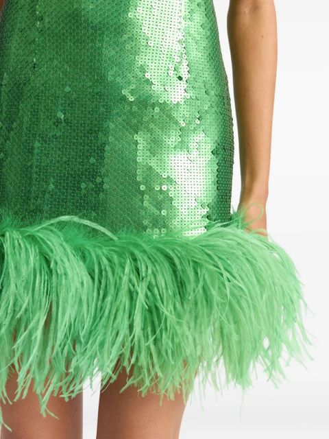 16Arlington Sior sequin feather dress - Green