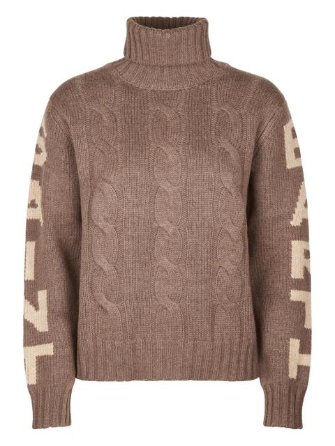MC2 Saint Barth cable-knit roll-neck sweater - Brown - zdjęcie produktu nr 1
