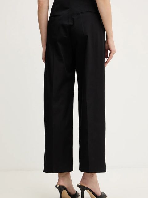 BOSS spodnie damskie kolor czarny proste high waist 50551913