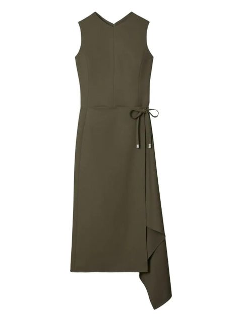 Tory Burch wrap asymmetrical midi dress - Green - zdjęcie produktu nr 1