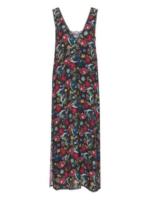 Zadig&Voltaire Renzo lace-panel floral-print maxi dress - Black - zdjęcie produktu nr 1