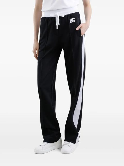 Dolce & Gabbana logo-embroidered track pants - Black