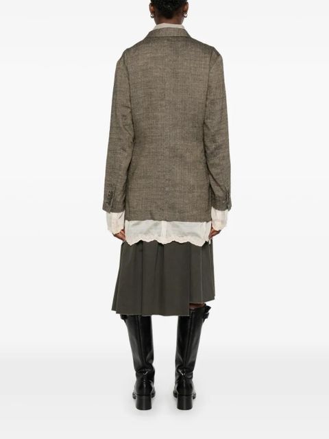 OUR LEGACY Drip lace-trim oversized blazer - Green