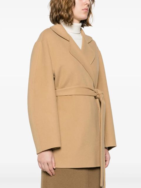 Chloé notch-lapels brushed belted coat - Neutrals - zdjęcie produktu nr 2