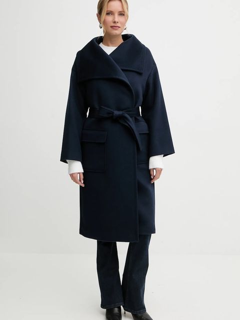 MAX&Co. płaszcz wełniany kolor granatowy 2526016014200 - zdjęcie produktu nr 2