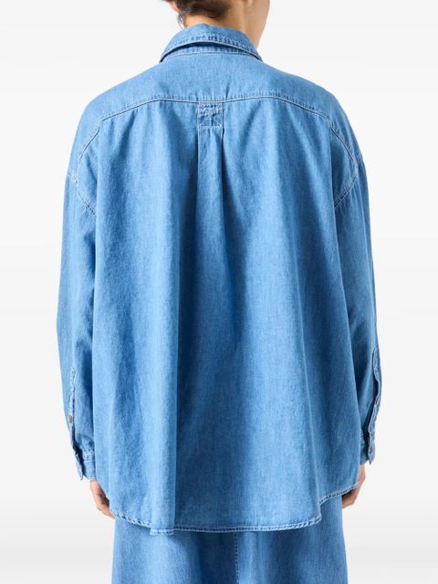 American Vintage Izeway long-sleeve pocket shirt - Blue