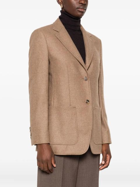 Max Mara patch-pocket notched jacket - Brown