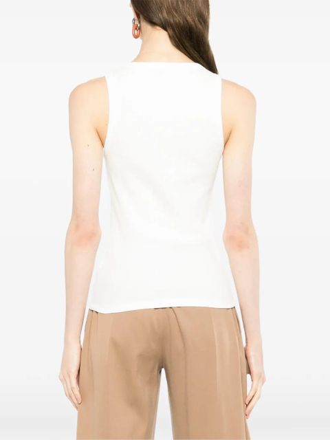 Burberry lace-up tank top - White