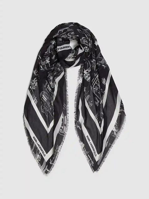 Karl Lagerfeld chusta z jedwabiem K/SKETCH - zdjęcie produktu nr 1