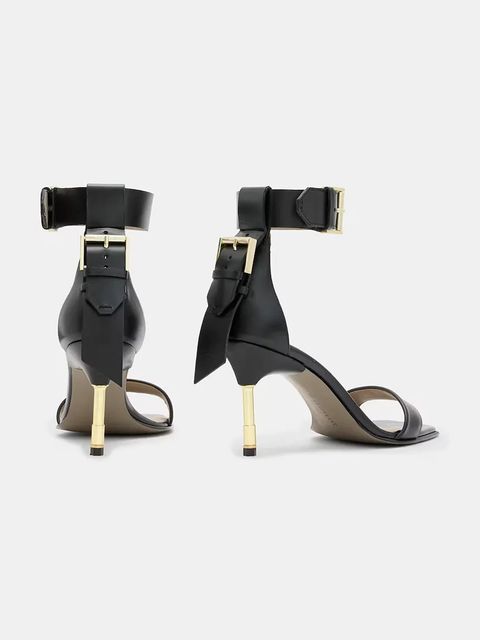 AllSaints sandały skórzane Noir Mid Sandal - zdjęcie produktu nr 2