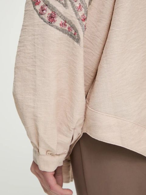 Answear.LAB marynarka kolor różowy oversize wzorzysta