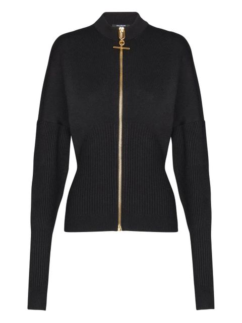 Balmain zipped knit cardigan - Black - zdjęcie produktu nr 1