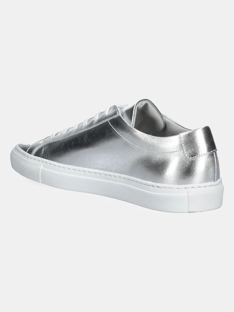 Common Projects sneakersy skórzane Achilles Shiny damskie kolor srebrny 6185
