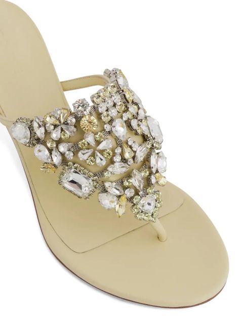 Rabanne crystal-embellished sandals - Neutrals