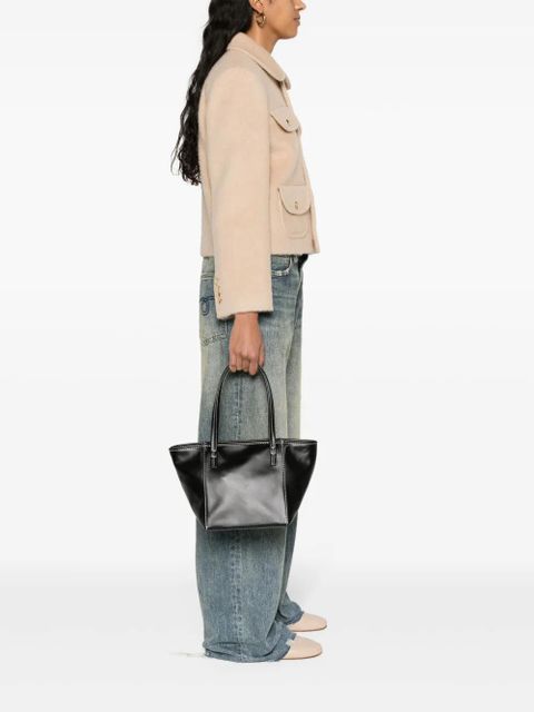 BY FAR Bar leather tote bag - Black - zdjęcie produktu nr 2