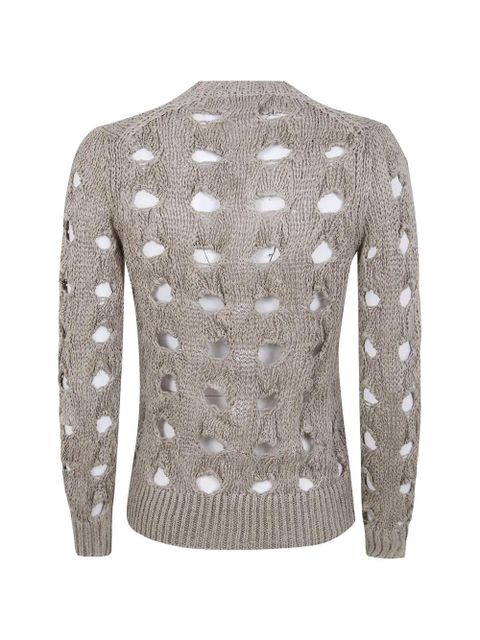 Comme Des Garçons cut-out cardigan - Neutrals - zdjęcie produktu nr 2