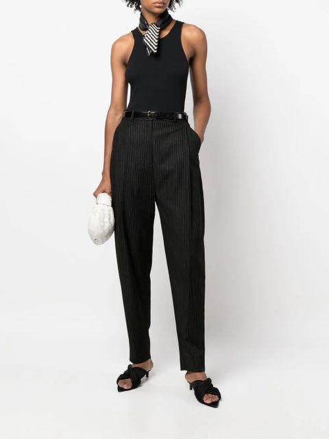 TOTEME Fine Curved ribbed tank top - Black - zdjęcie produktu nr 2