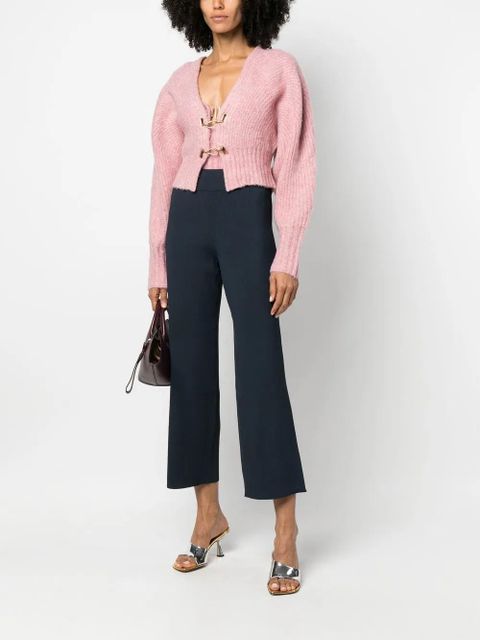 Cult Gaia Casella hook-fastening cropped cardigan - Pink - zdjęcie produktu nr 2