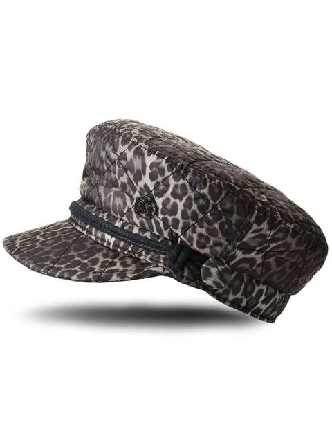 Maison Michel New Abby leopard-print sailor hat - Brown - zdjęcie produktu nr 1