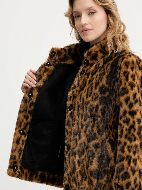 Guess kurtka LUNA kolor brązowy przejściowa W5BL65 W3900