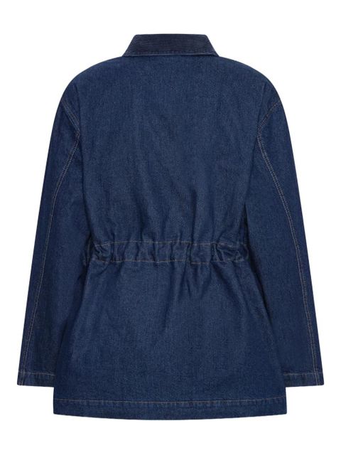 ROTATE BIRGER CHRISTENSEN corduroy-collar woven jacket - Blue