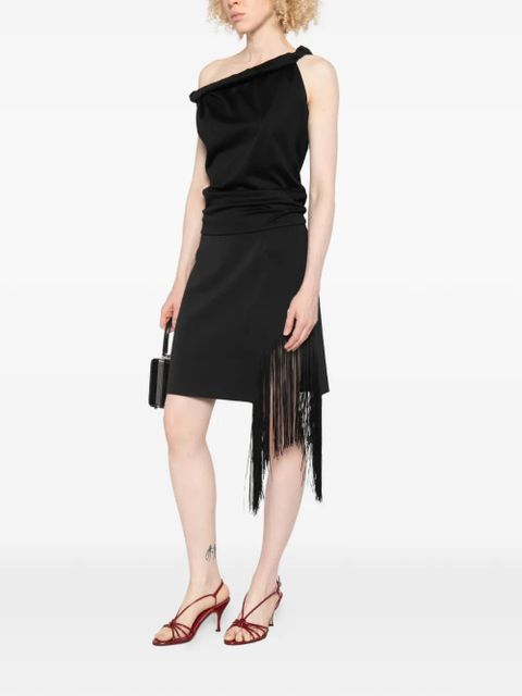 PINKO fringed mini skirt - Black - zdjęcie produktu nr 2