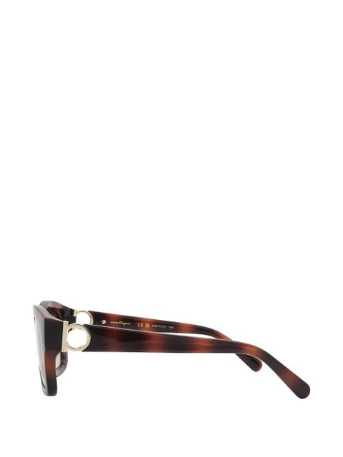 Ferragamo square-frame sunglasses - Brown