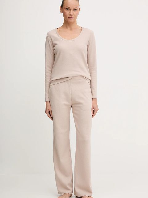 BOSS longsleeve lounge kolor beżowy 50550316