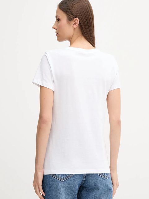 Armani Exchange t-shirt bawełniany damski kolor biały XW001459 AF10356 - zdjęcie produktu nr 2