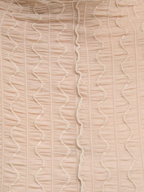 Sisley bluzka damska kolor beżowy gładka 3ELRL108B