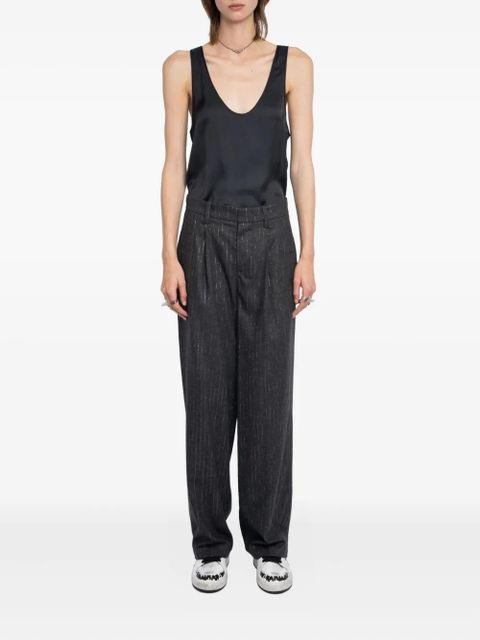 Zadig&Voltaire pleated pinstripe trousers - Black - zdjęcie produktu nr 2