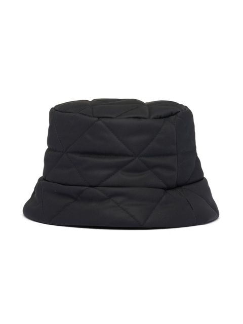 Prada triangle-logo quilted bucket hat - Black - zdjęcie produktu nr 2