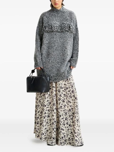 Essentiel Antwerp floral-pattern maxi skirt - Black