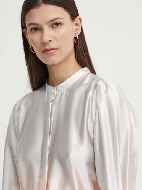 Bruuns Bazaar koszula FadingBBBlanca damska kolor beżowy regular ze stójką BBW3842