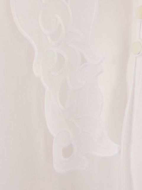 Chloé embroidered lavallière shirt - White