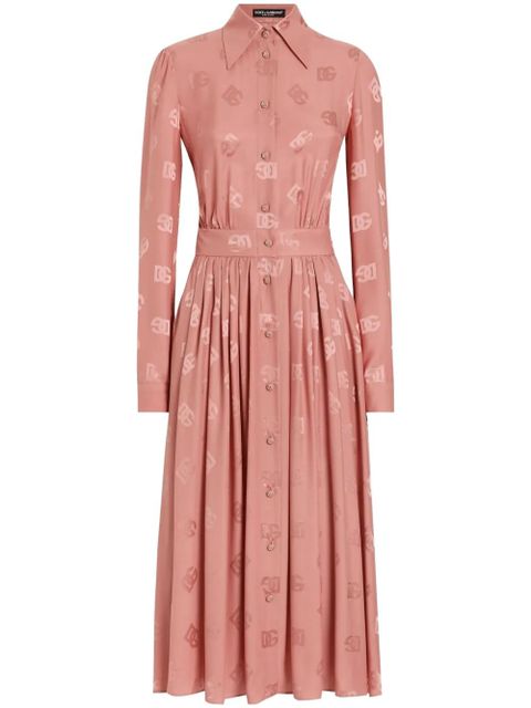 Dolce & Gabbana DNA monogram-jacquard midi dress - Pink - zdjęcie produktu nr 1