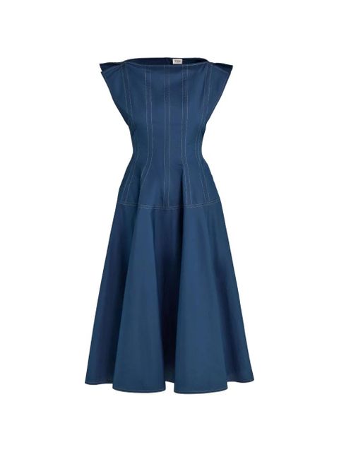 Tod's seam-detail midi dress - Blue - zdjęcie produktu nr 1