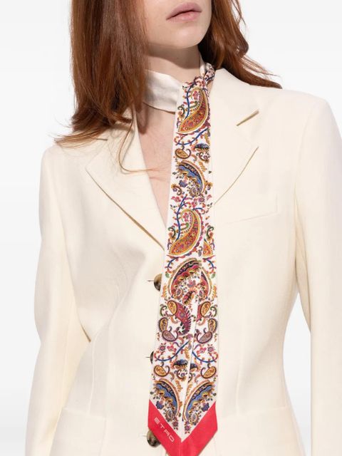 ETRO paisley logo scarf - Neutrals