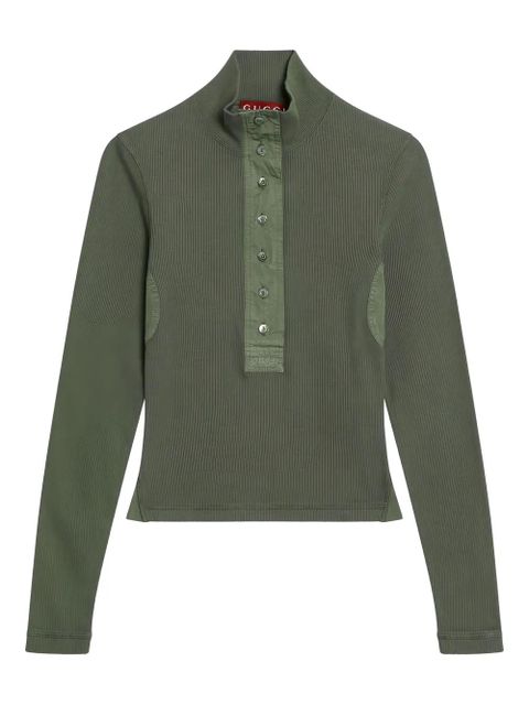 Gucci ribbed long-sleeve top - Green - zdjęcie produktu nr 1