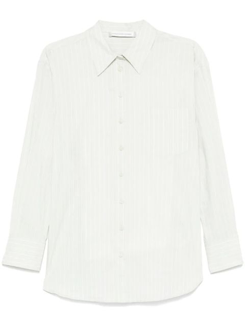 Christopher Esber striped long-sleeve shirt - Green - zdjęcie produktu nr 1