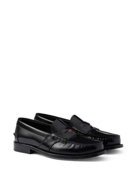 Prada brushed-leather loafers - Black - zdjęcie produktu nr 2